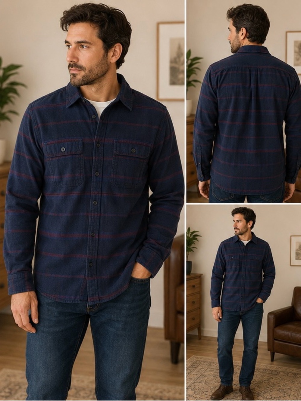 The North Face Men's Flannel Button-Up Shirt – Size Large
